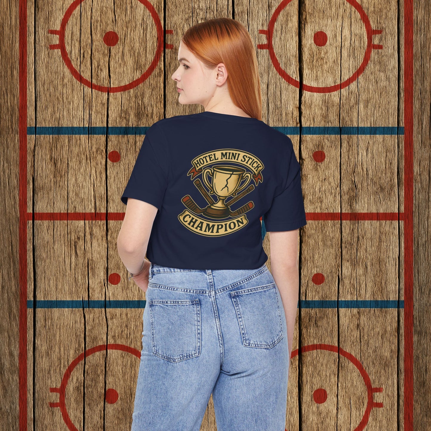 “Hotel Mini Stick Champion” Adult Tee