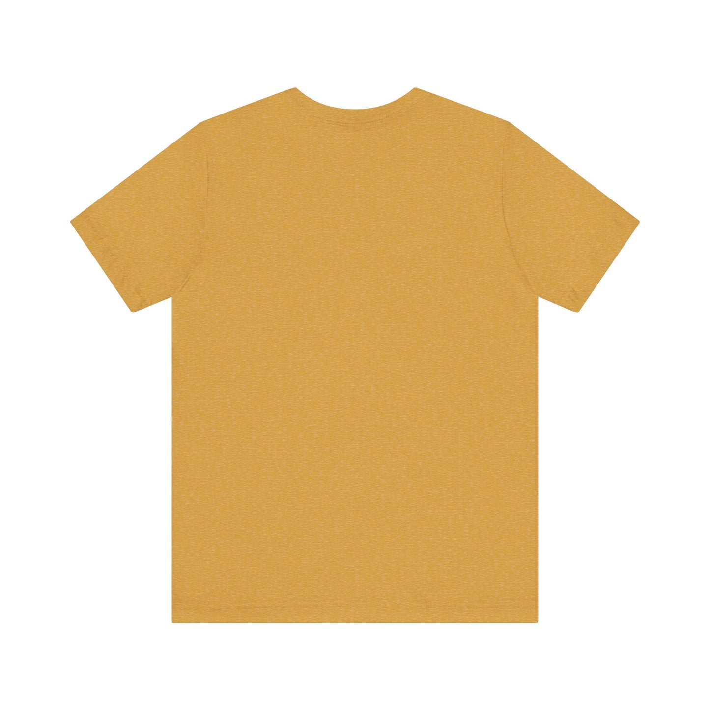 A Bird Watching Is Hardcore T-Shirt by Printify is shown laid flat with the back side facing up against a white background. This funny punk birder shirt for misfits and field freaks features short sleeves in mustard yellow.