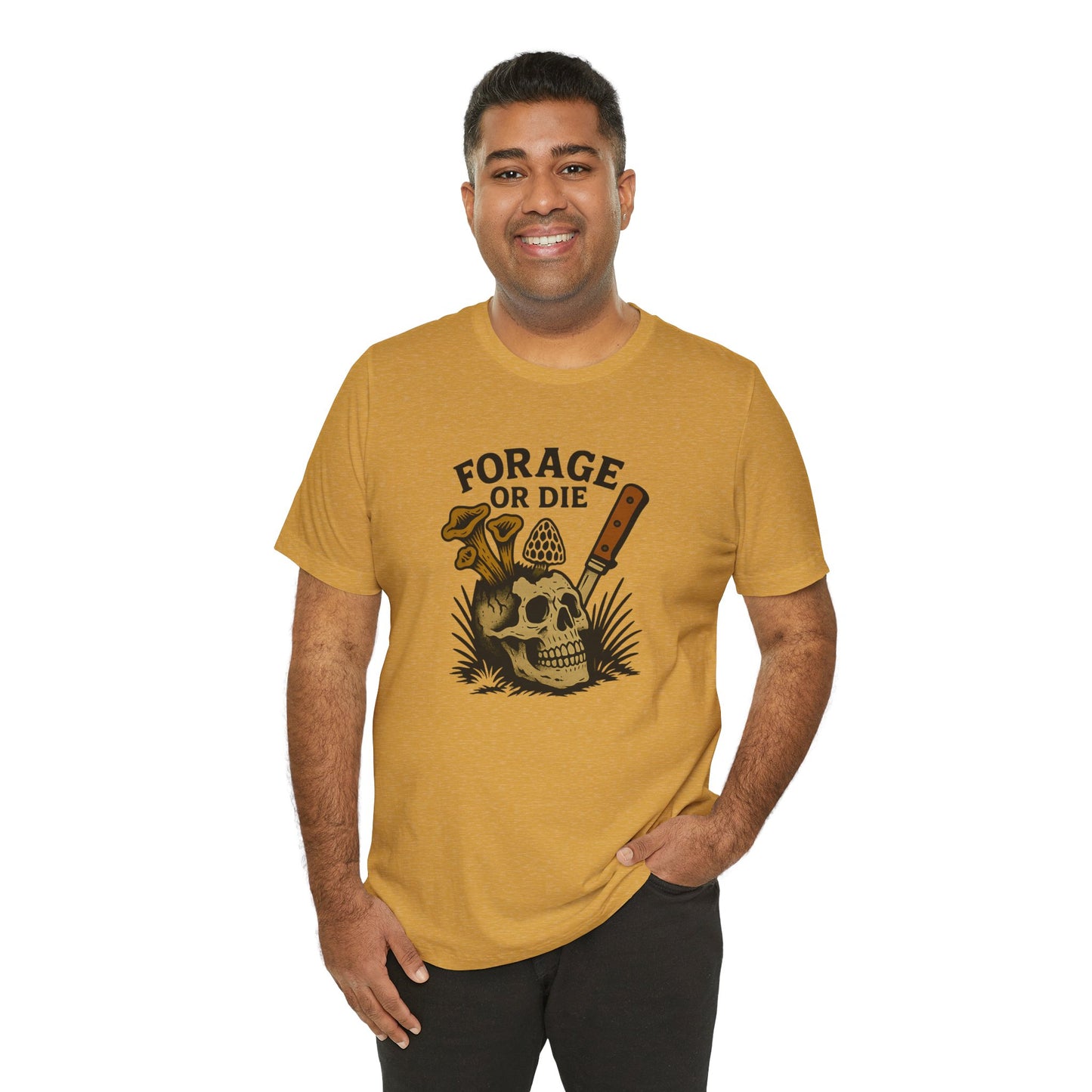 Forage or Die — Mushroom Hunter Tee
