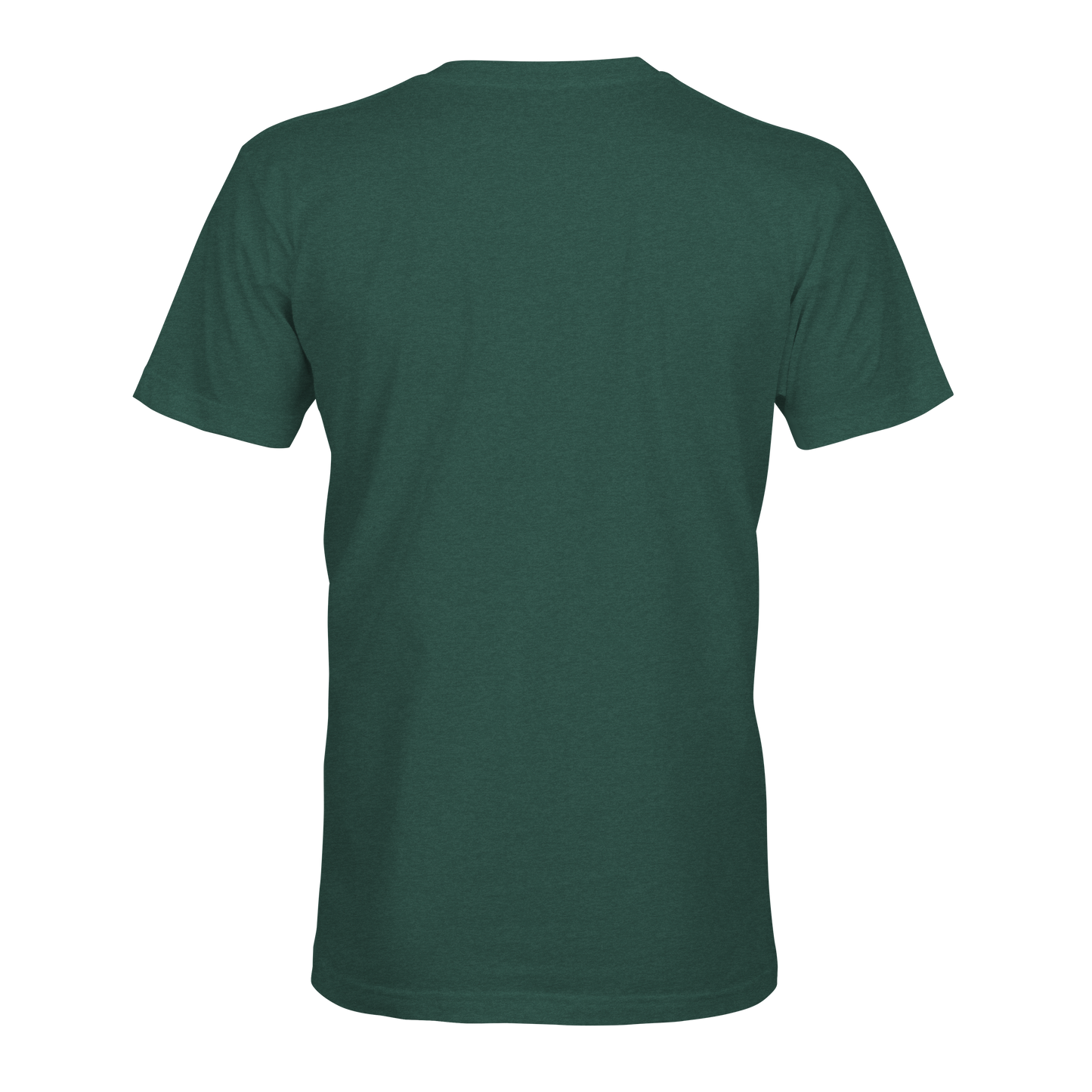 The STLHD GEAR Lost Forest T-Shirt is a plain, dark green short-sleeve outdoors tee shown from the back on a white background.