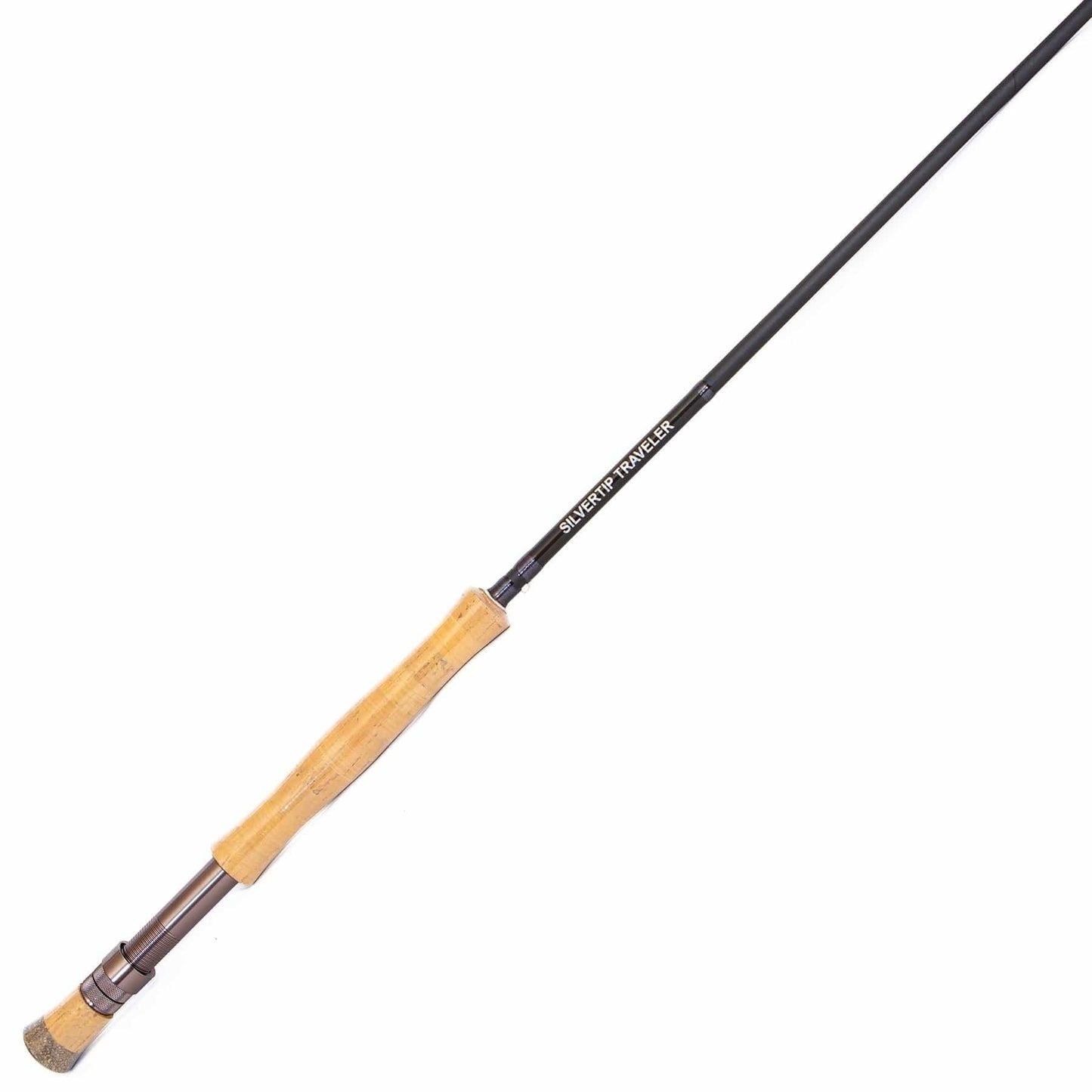 The Jackson Hole Fly Company Tarpon Alley Rod Combo Kit – 90 10WT, featuring a cork handle and dark reel seat, perfect for inshore saltwater fishing, is shown on a white background.