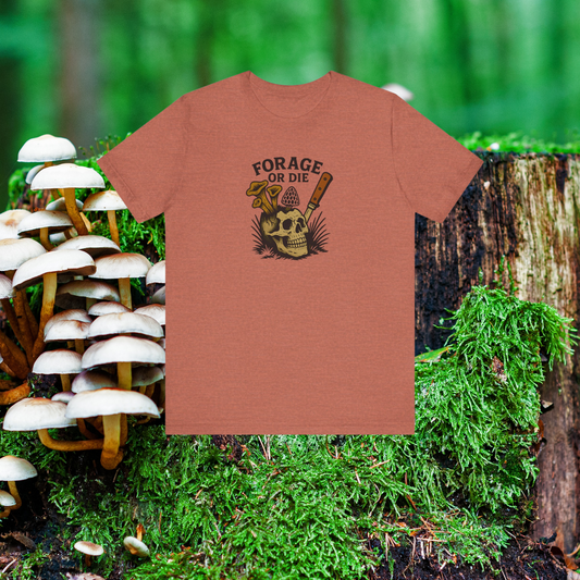 Forage or Die — Mushroom Hunter Tee