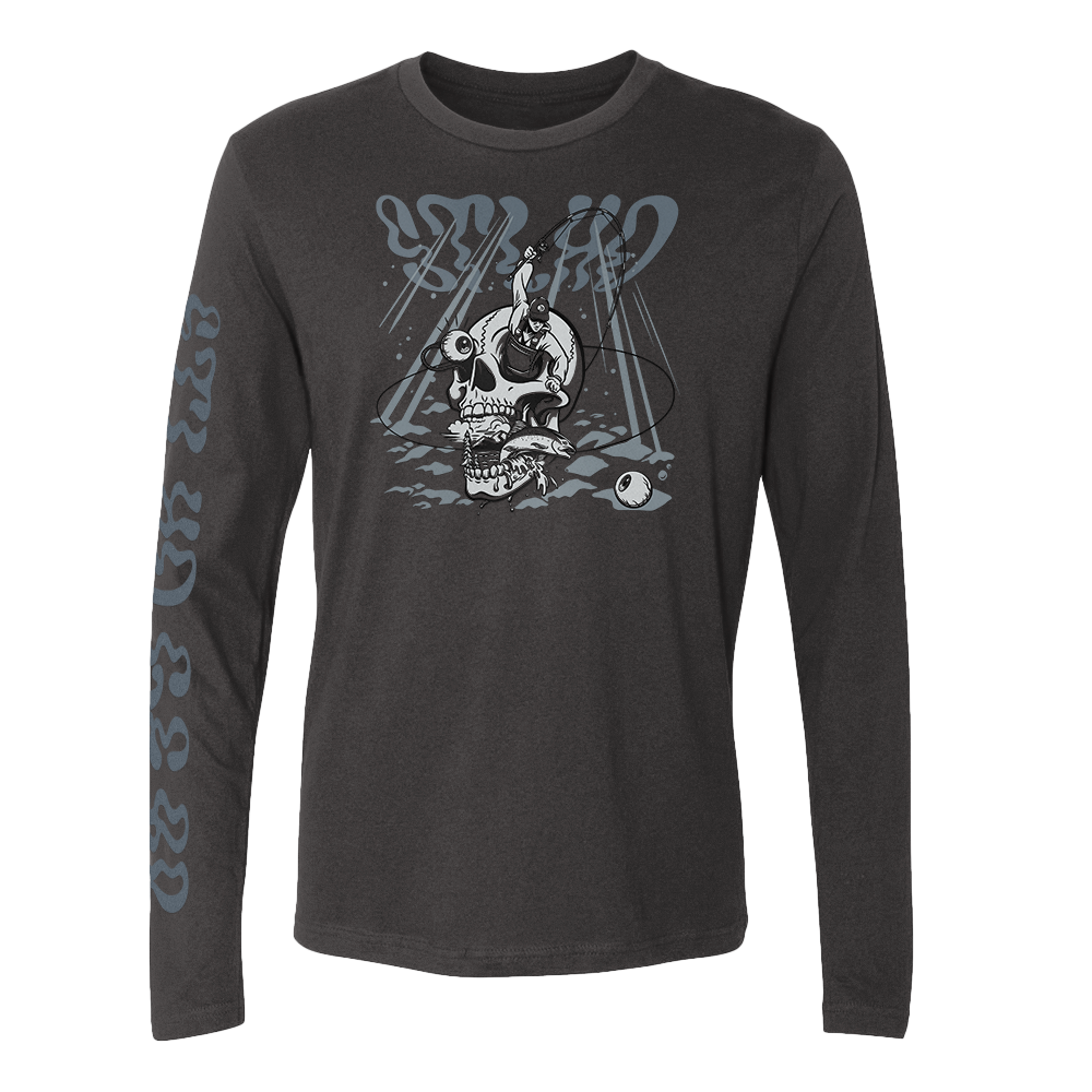 Black long-sleeve shirt with STLHD WILD RIVER graphic design on a white background