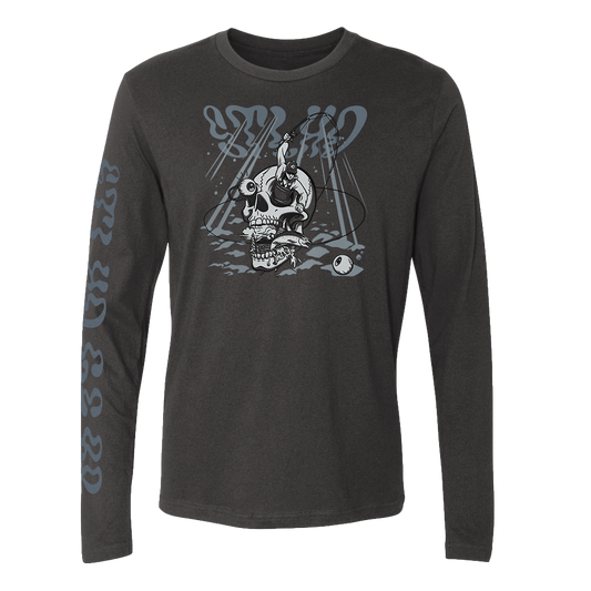 Black long-sleeve shirt with STLHD WILD RIVER graphic design on a white background