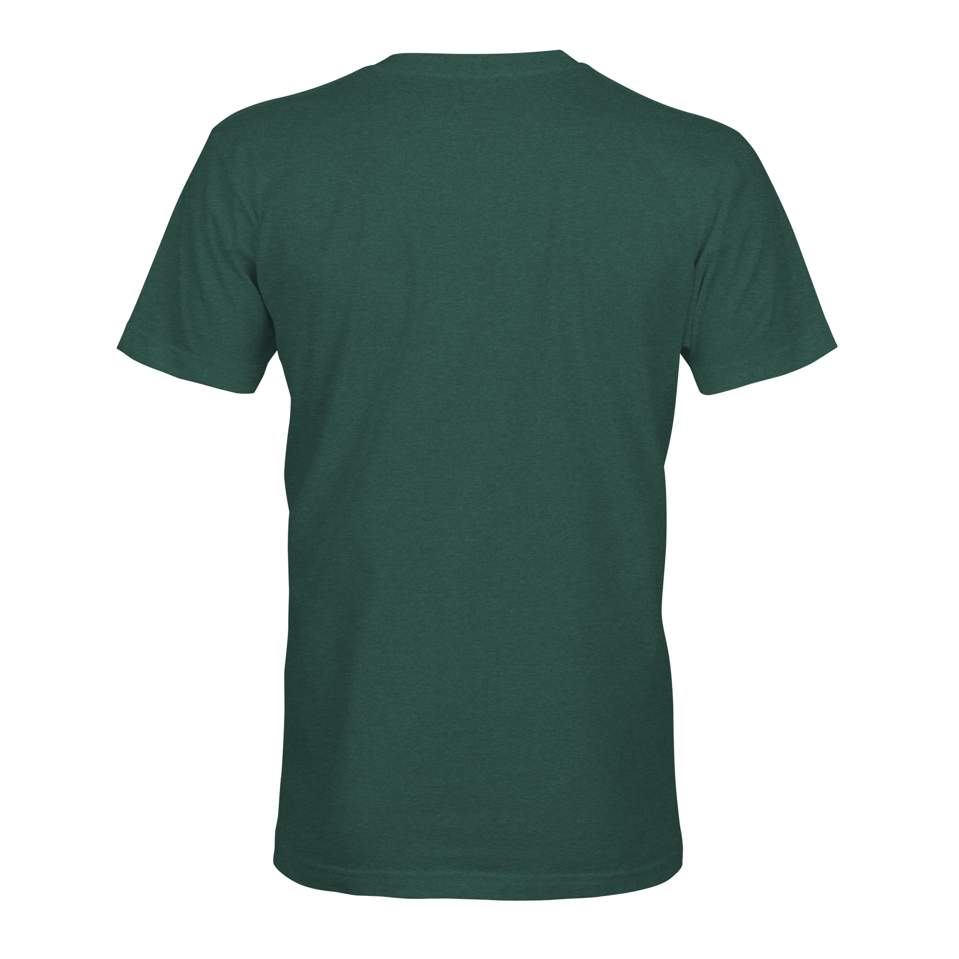 The STLHD GEAR Lost Forest T-Shirt is a plain, dark green short-sleeve outdoors tee shown from the back on a white background.